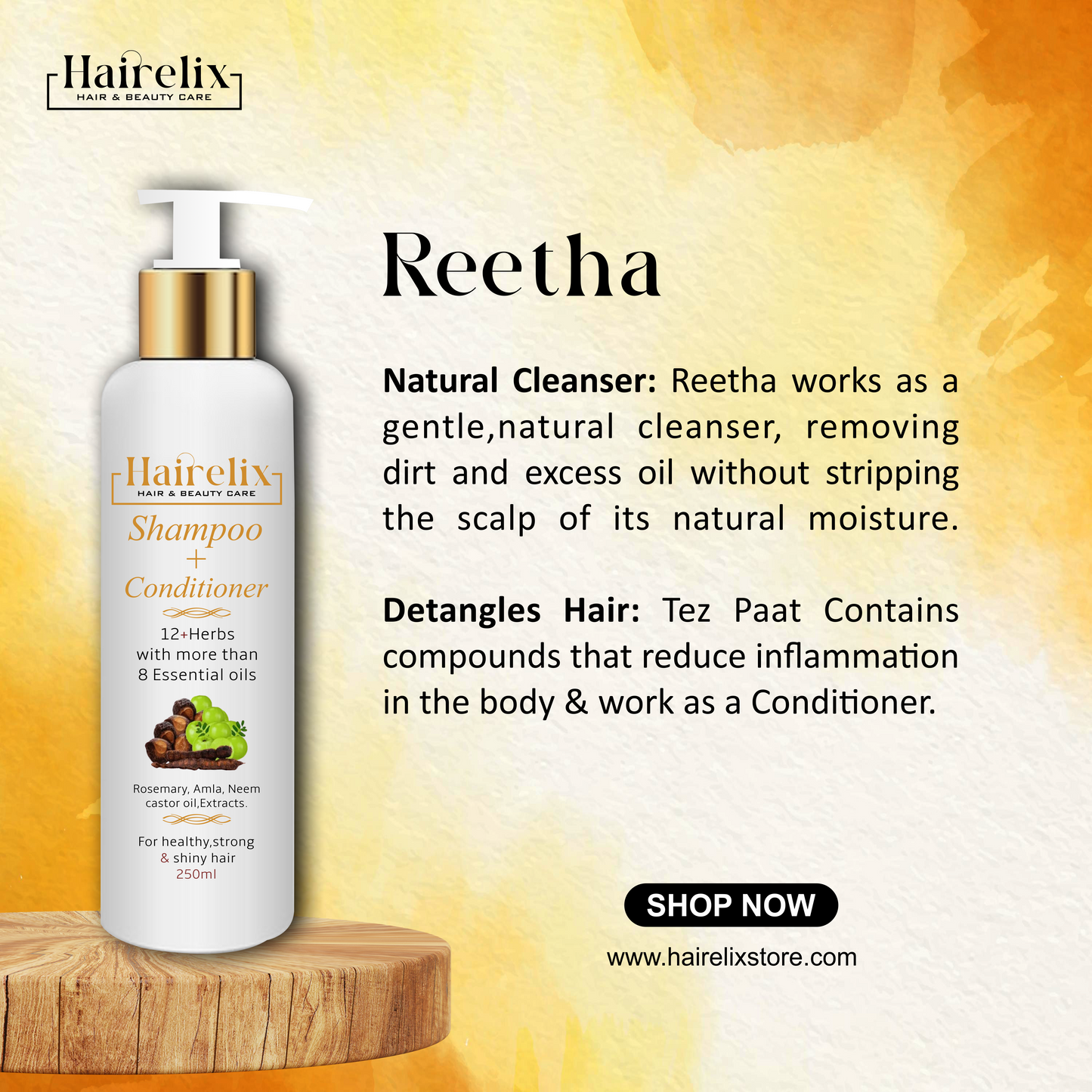Herbal & Organic Hair Shampoo - 250ML