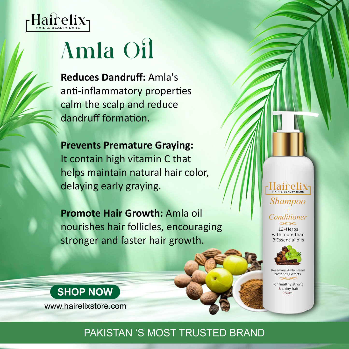 Herbal & Organic Hair Shampoo - 250ML