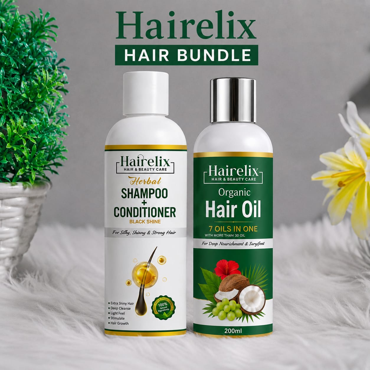 Hair Bundle (Hair oil+Shampoo)