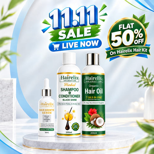 Special Offer Buy Hairelix Hair Oil+Shampoo+ Serum in Just 2499 Rs